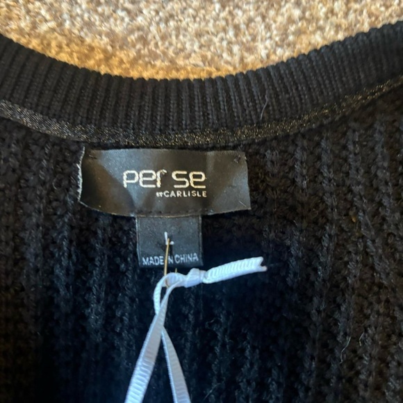 Per Se Black Teddy Jacket with Fur Accents - Picture 4 of 8